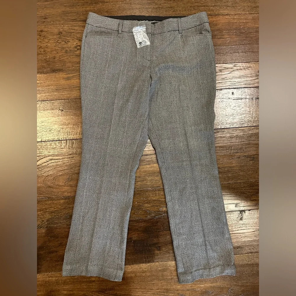 Express Studio Plaid Flare Pants- size 12